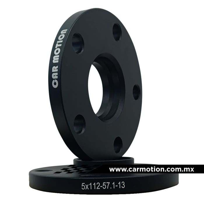 Espaciadores FORJADOS 6061-T6 PCD 5x112 CB 57.1MM x 13MM / 5 orificios