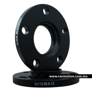Espaciadores FORJADOS 6061-T6 PCD 5x112 CB 66.6MM x 13MM / 5 orificios