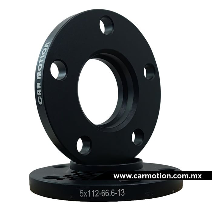 Espaciadores FORJADOS 6061-T6 PCD 5x112 CB 66.6MM x 13MM / 5 orificios
